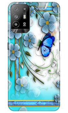Blue Butterfly Mobile Back Case for Oppo A94 (Design - 21)