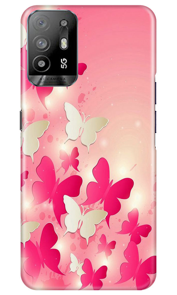 White Pick Butterflies Case for Oppo A94