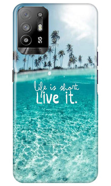 Life is short live it Mobile Back Case for Oppo A94 (Design - 45)