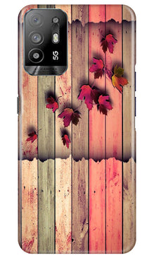 Wooden look2 Mobile Back Case for Oppo A94 (Design - 56)