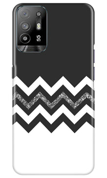 Black white Pattern2Mobile Back Case for Oppo A94 (Design - 83)