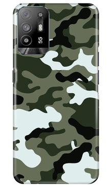 Army Camouflage Mobile Back Case for Oppo A94  (Design - 108)
