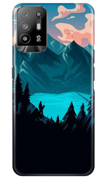 Mountains Mobile Back Case for Oppo A94 (Design - 155)