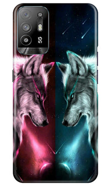Wolf fight Mobile Back Case for Oppo A94 (Design - 190)