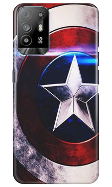 Captain America Shield Mobile Back Case for Oppo A94 (Design - 219)