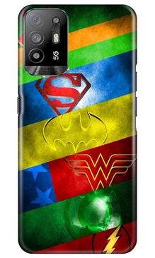 Superheros Logo Mobile Back Case for Oppo A94 (Design - 220)
