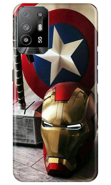 Ironman Captain America Mobile Back Case for Oppo A94 (Design - 223)