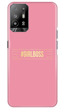 Girl Boss Pink Mobile Back Case for Oppo A94 (Design - 232)