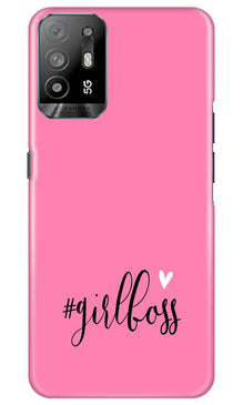 Girl Boss Pink Mobile Back Case for Oppo A94 (Design - 238)