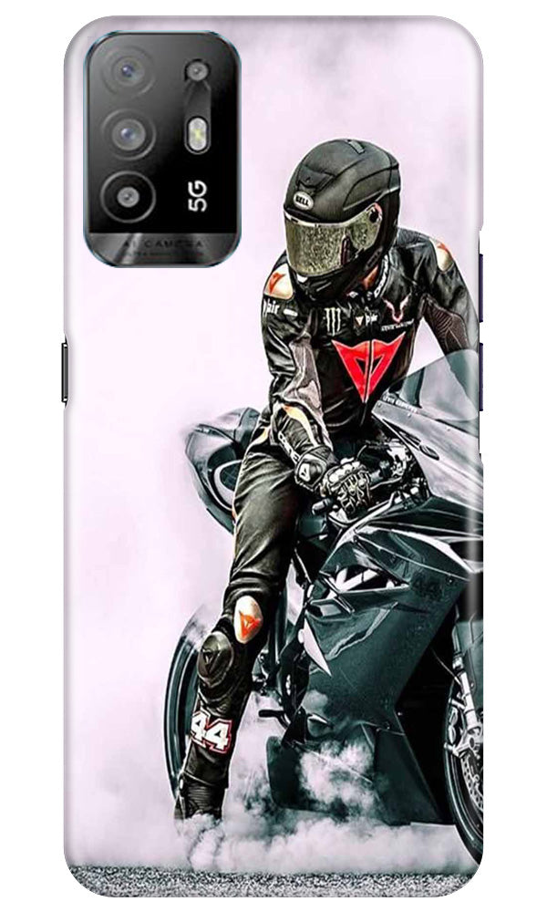 Biker Mobile Back Case for Oppo A94 (Design - 342)