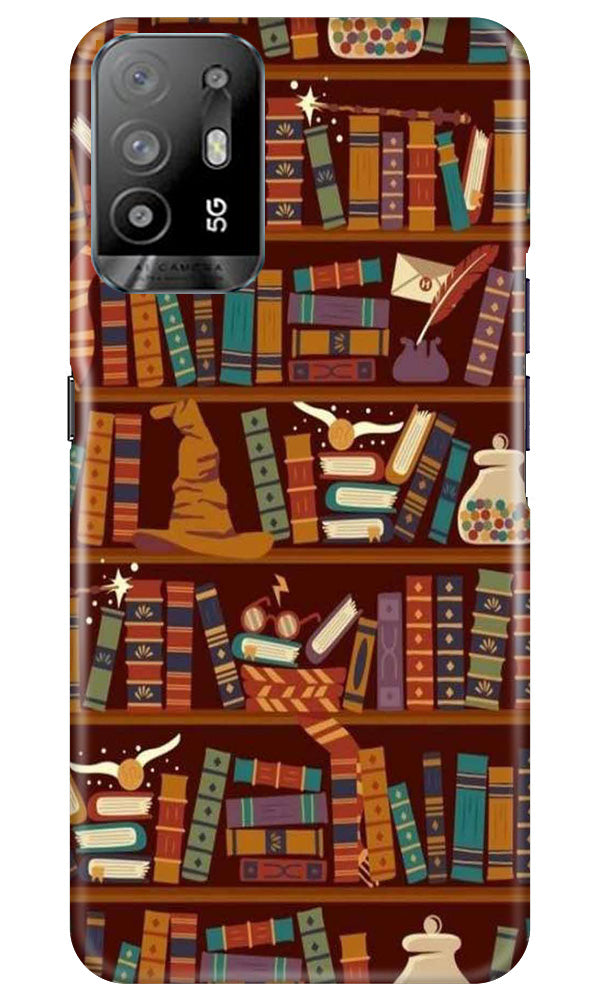 Book Shelf Mobile Back Case for Oppo A94 (Design - 348)