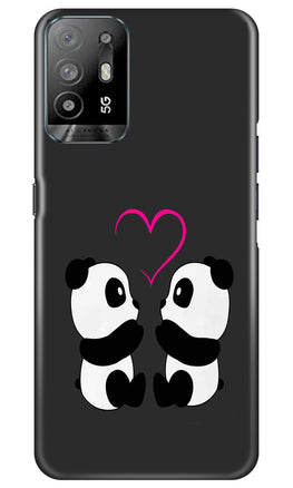 Panda Love Mobile Back Case for Oppo A94 (Design - 355)