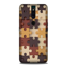 Puzzle Pattern Mobile Back Case for Oppo F11 Pro (Design - 217)