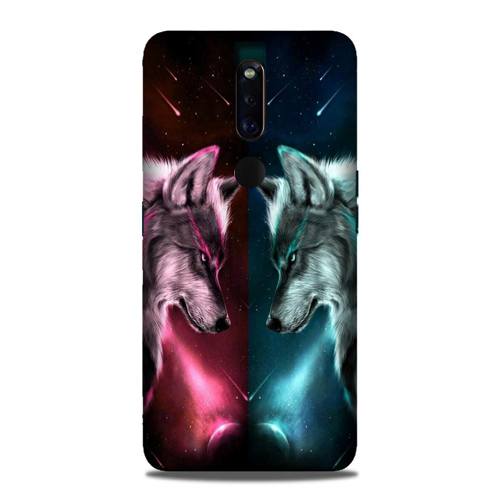 Wolf fight Case for Oppo F11 Pro (Design No. 221)