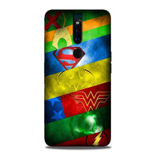 Superheros Logo Mobile Back Case for Oppo F11 Pro (Design - 251)