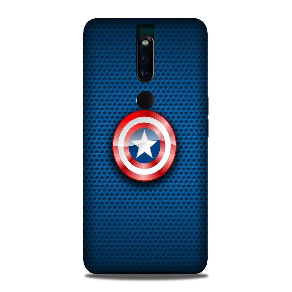 Captain America Shield Case for Oppo F11 Pro (Design No. 253)