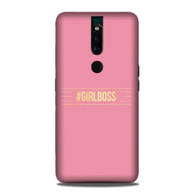Girl Boss Pink Mobile Back Case for Oppo F11 Pro (Design - 263)
