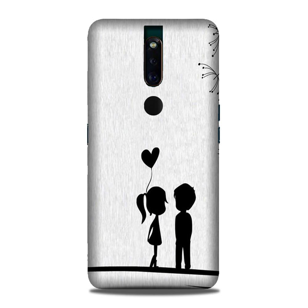 Cute Kid Couple Case for Oppo F11 Pro (Design No. 283)