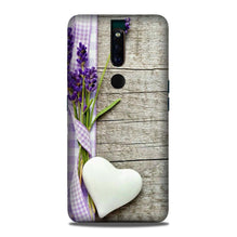 White Heart Mobile Back Case for Oppo F11 Pro (Design - 298)