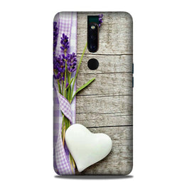 White Heart Case for Oppo F11 Pro (Design No. 298)