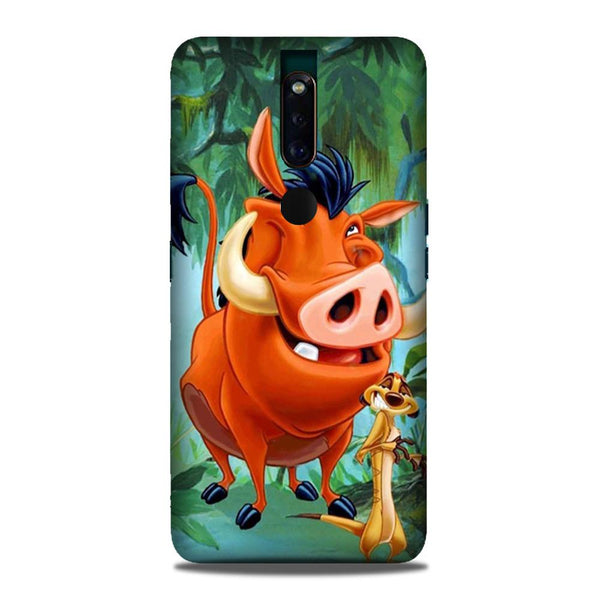 Timon and Pumbaa Mobile Back Case for Oppo F11 Pro  (Design - 305)