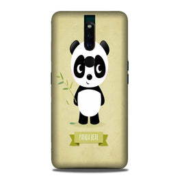 Panda Bear Mobile Back Case for Oppo F11 Pro(Design - 317)