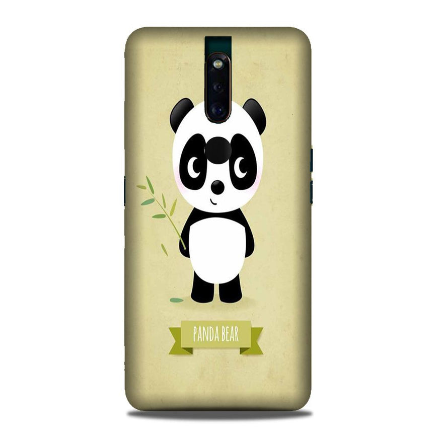 Panda Bear Mobile Back Case for Oppo F11 Pro  (Design - 317)