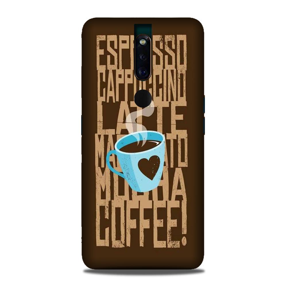Love Coffee Mobile Back Case for Oppo F11 Pro  (Design - 351)