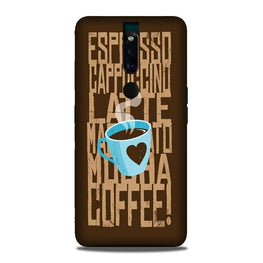 Love Coffee Mobile Back Case for Oppo F11 Pro(Design - 351)