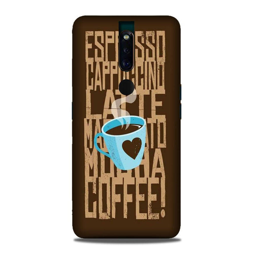 Love Coffee Mobile Back Case for Oppo F11 Pro  (Design - 351)