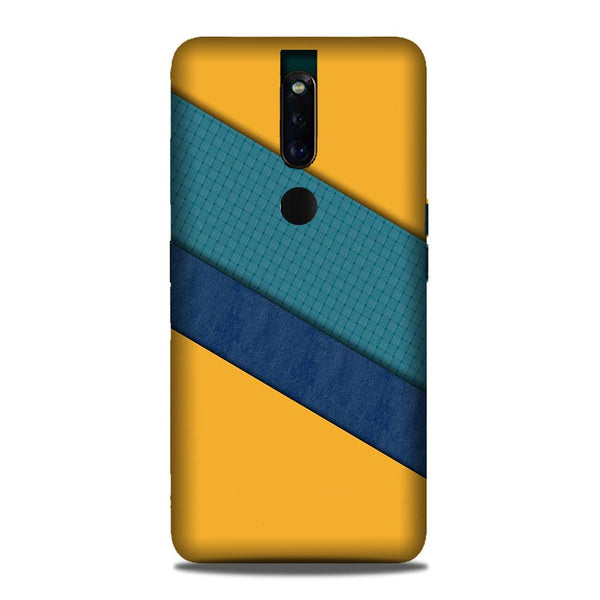 Diagonal Pattern Mobile Back Case for Oppo F11 Pro  (Design - 370)