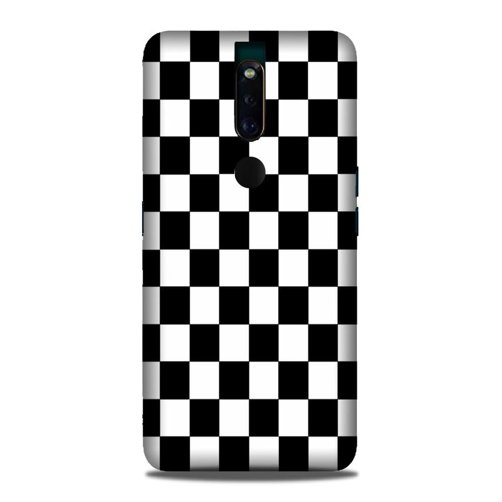 Black White Boxes Mobile Back Case for Oppo F11 Pro  (Design - 372)
