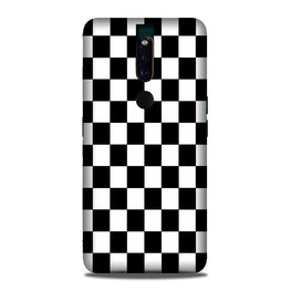 Black White Boxes Mobile Back Case for Oppo F11 Pro(Design - 372)