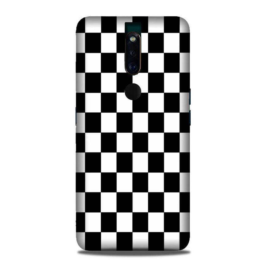 Black White Boxes Mobile Back Case for Oppo F11 Pro  (Design - 372)