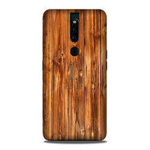 Wooden Texture Mobile Back Case for Oppo F11 Pro  (Design - 376)