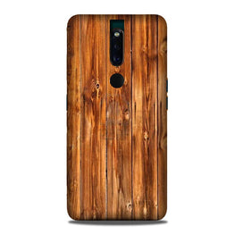 Wooden Texture Mobile Back Case for Oppo F11 Pro(Design - 376)