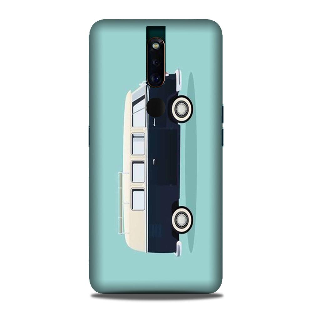Travel Bus Mobile Back Case for Oppo F11 Pro  (Design - 379)
