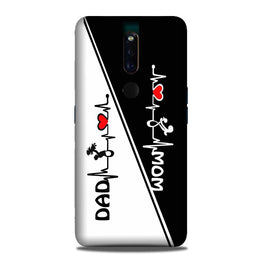 Love Mom Dad Mobile Back Case for Oppo F11 Pro  (Design - 385)