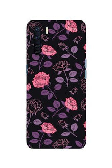 Rose Pattern Mobile Back Case for Oppo F15 (Design - 2)
