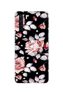 Pink rose Mobile Back Case for Oppo F15 (Design - 12)