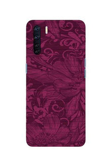 Purple Backround Mobile Back Case for Oppo F15 (Design - 22)