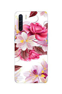 Beautiful flowers Mobile Back Case for Oppo F15 (Design - 23)
