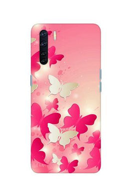 White Pick Butterflies Case for Oppo F15