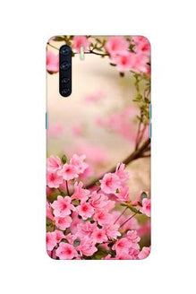 Pink flowers Mobile Back Case for Oppo F15 (Design - 69)