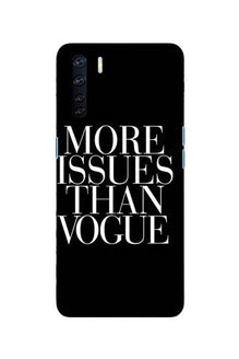 More Issues than Vague Mobile Back Case for Oppo F15 (Design - 74)