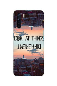 Look at things different Mobile Back Case for Oppo F15 (Design - 99)