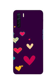 Purple Background Mobile Back Case for Oppo F15  (Design - 107)