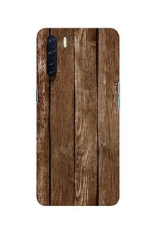 Wooden Look Mobile Back Case for Oppo F15  (Design - 112)