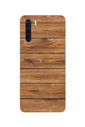 Wooden Look Case for Oppo F15  (Design - 113)