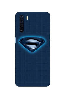Superman Superhero Mobile Back Case for Oppo F15  (Design - 117)